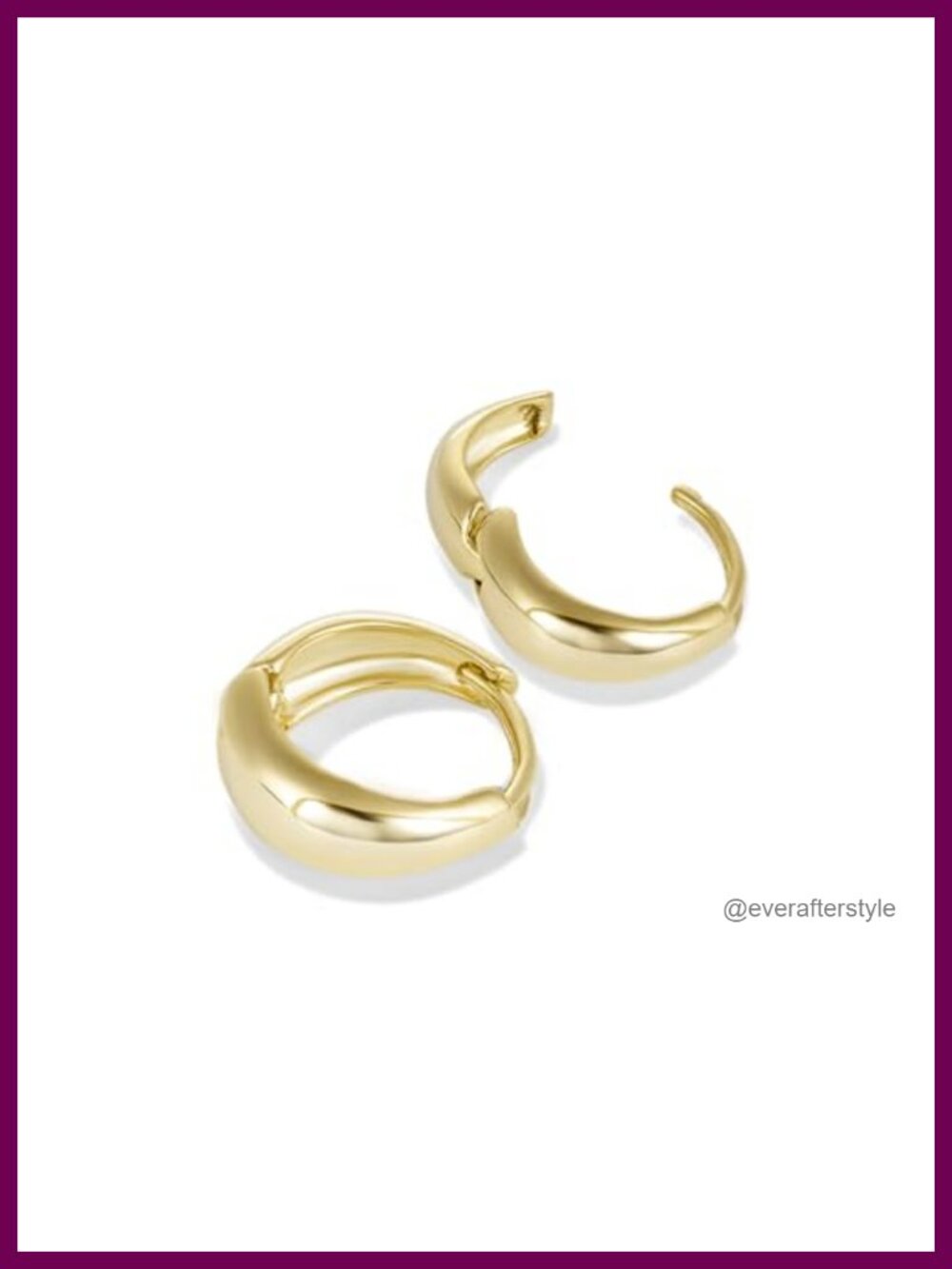Gold PVD Plated Mini Huggies Earrings for Women Waterproof Hypoallergenic